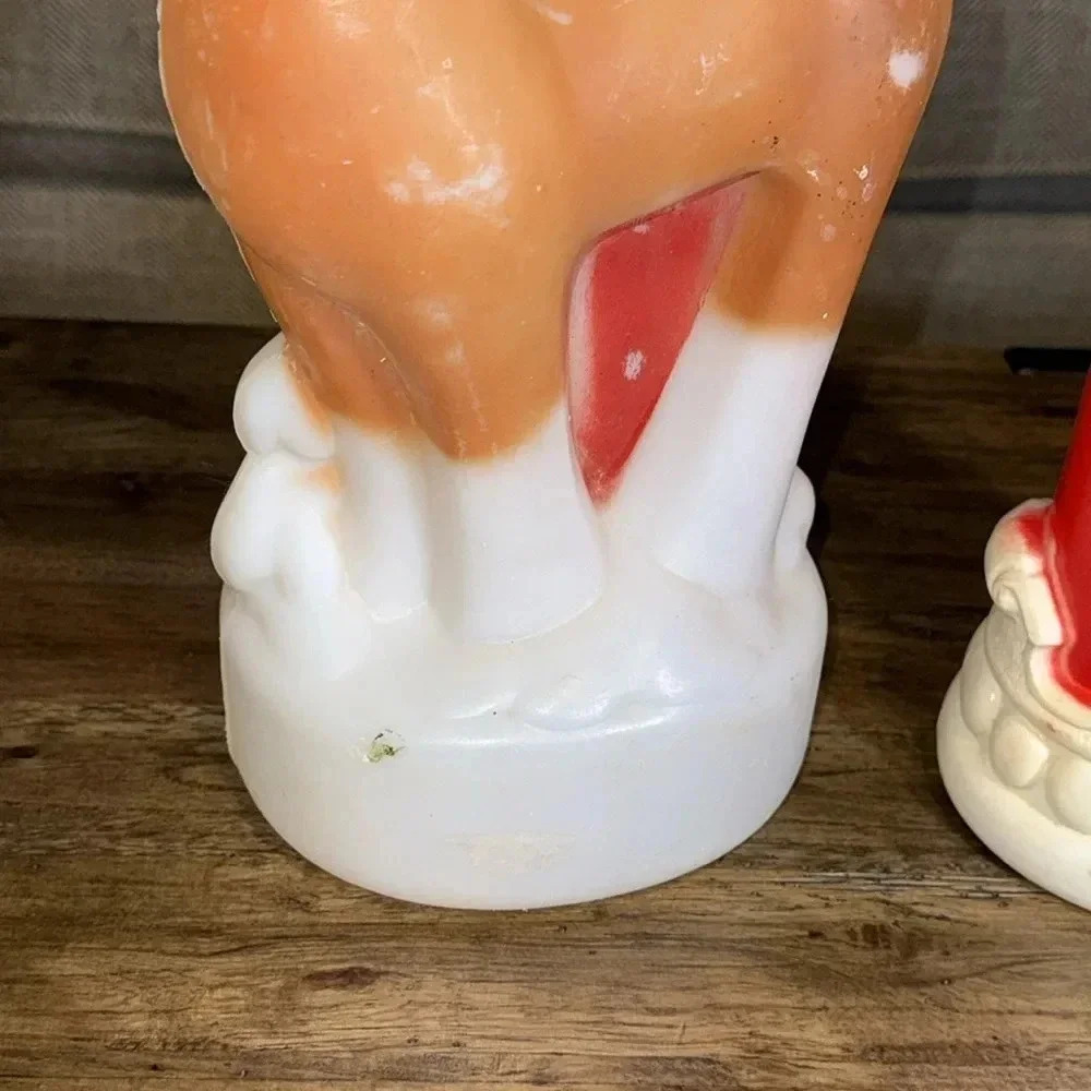 VINTAGE 4CT 1970’s Christmas Plastic Decor Empire Candle Blow Molds Holiday/Noel - Picture 10 of 17